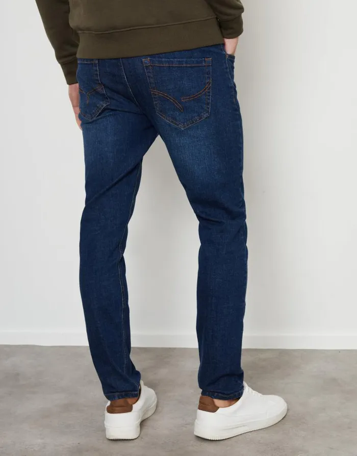 Men Dark Wash Stretch Heritage Slim Fit Jeans Threadbare Slim Fit Men Dark Wash Stretch Heritage Slim Fit Jeans Threadbare Slim Fit