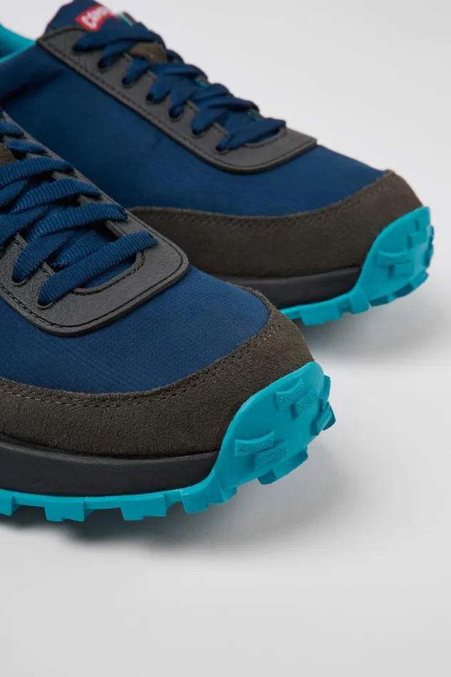 Men Drift Trail VIBRAM Blue Recycled PET And Nubuck Sneakers Camper Sneakers