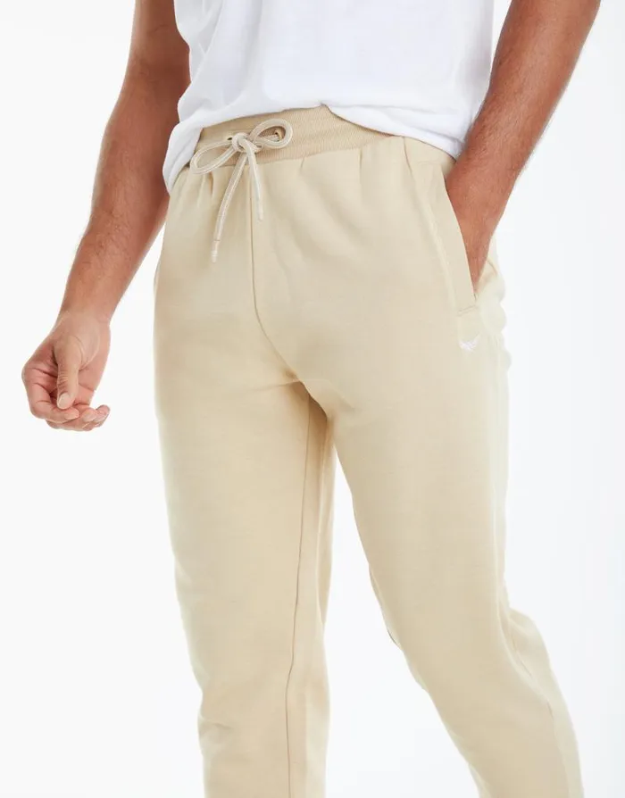 Men Ecru Regular Fit Joggers Threadbare Joggers