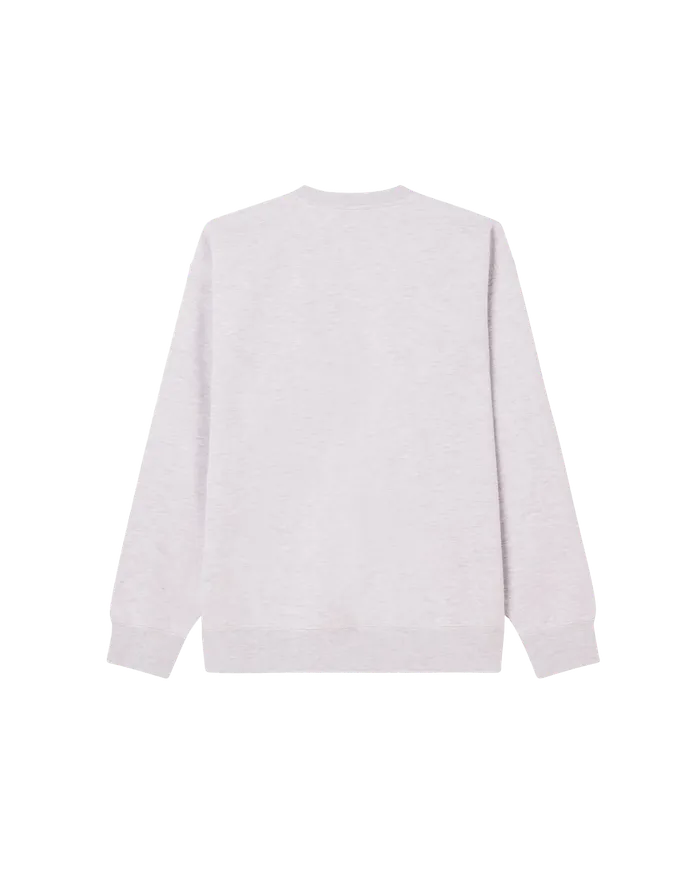 Men EST WORKS BOLD CREWNECK Ash Grey SWEATSHIRTS OBEY Clothing