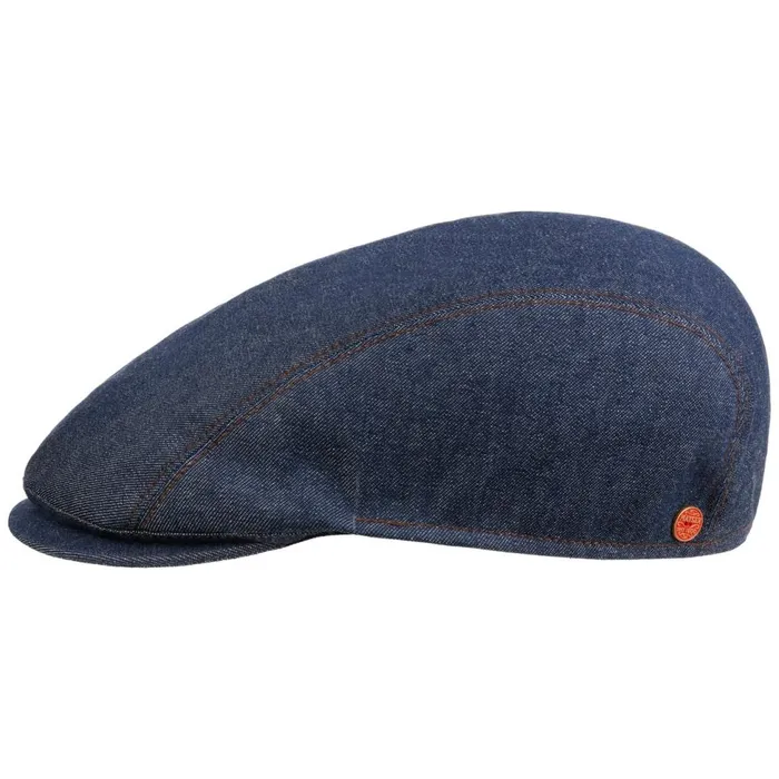 Men Flat Caps Mayser Denim Flat Cap Denim