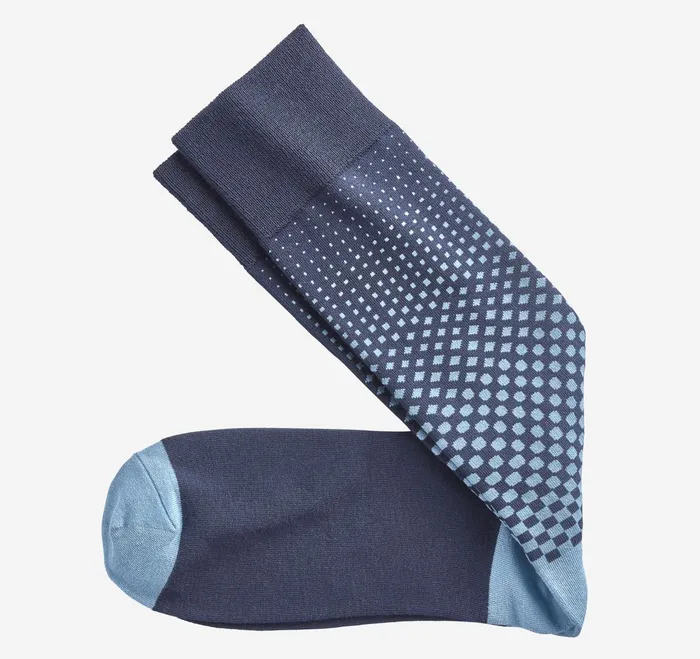 Men Gradient Polka Dot Socks Navy JohnstonandMurphy Socks
