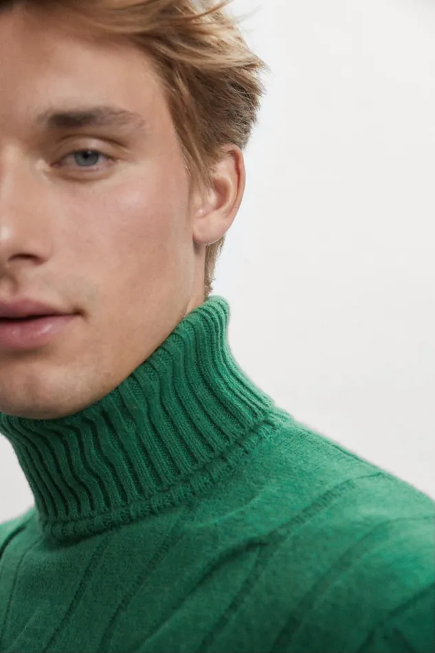 Men Green New Bruna Knitted Jumper Ecoalf Knitwear