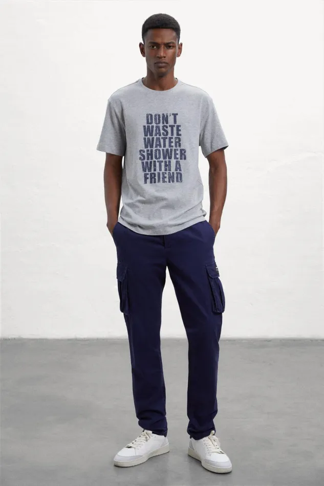 Men Grey Waste TShirt Ecoalf TShirts