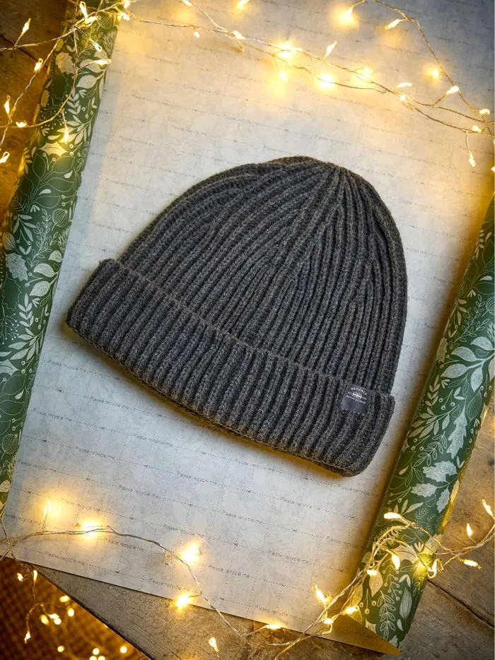 Men Hats Fat Face Charcoal Grey Plaited Beanie Men Hats Fat Face Charcoal Grey Plaited Beanie
