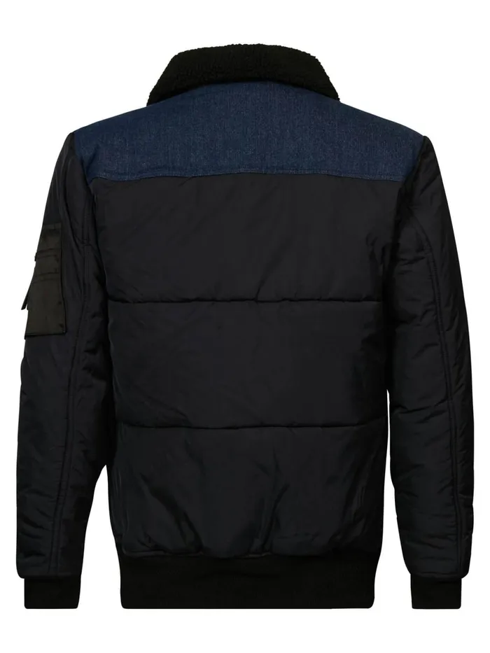 Men Jackets Petrol Industries Lined Denim Jacket Dark Navy
