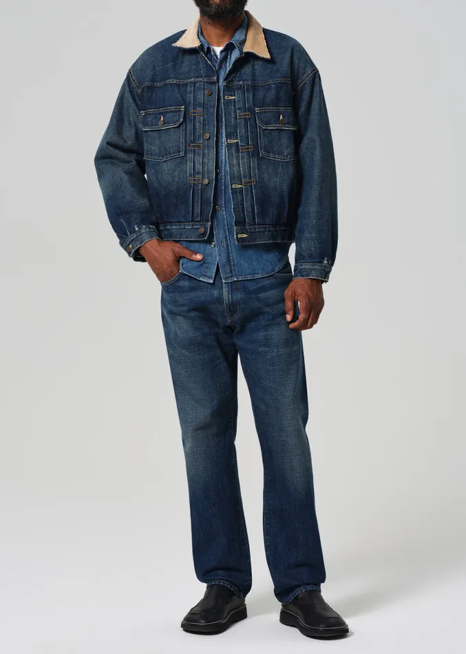 Men Jeans Citizens Of Humanity Elijah Relaxed Straight Japanese Selvedge In Covell