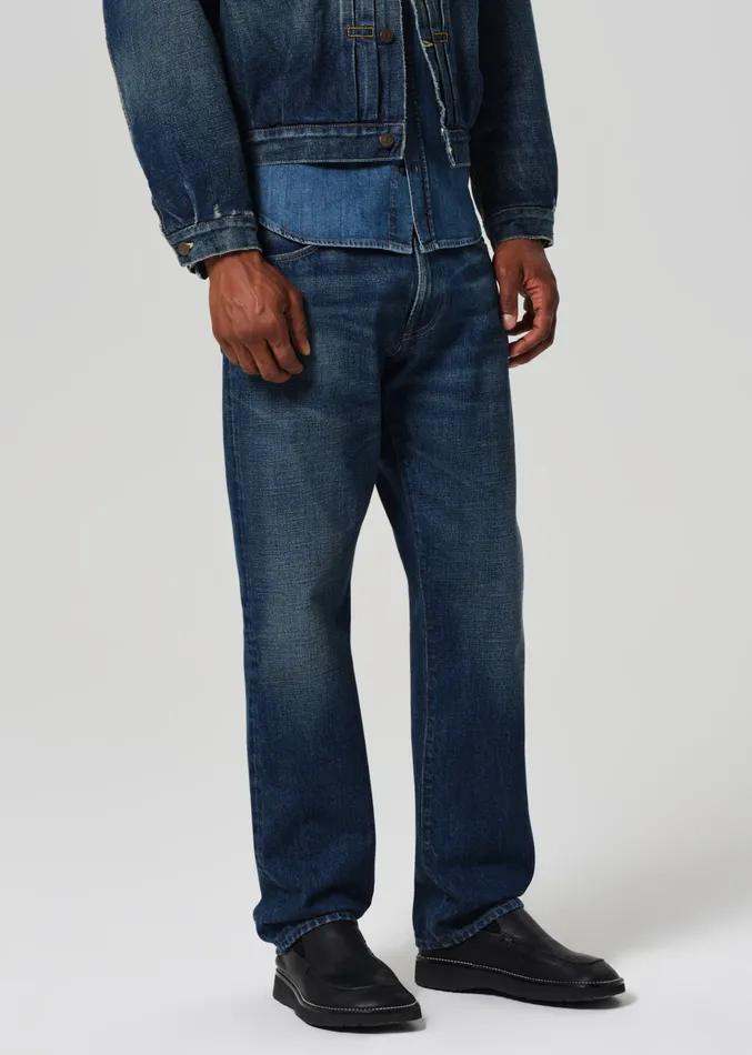 Men Jeans Citizens Of Humanity Elijah Relaxed Straight Japanese Selvedge In Covell