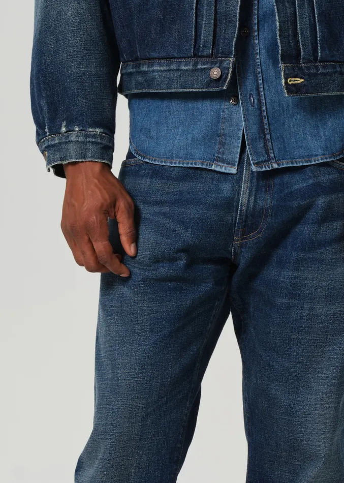 Men Jeans Citizens Of Humanity Elijah Relaxed Straight Japanese Selvedge In Covell