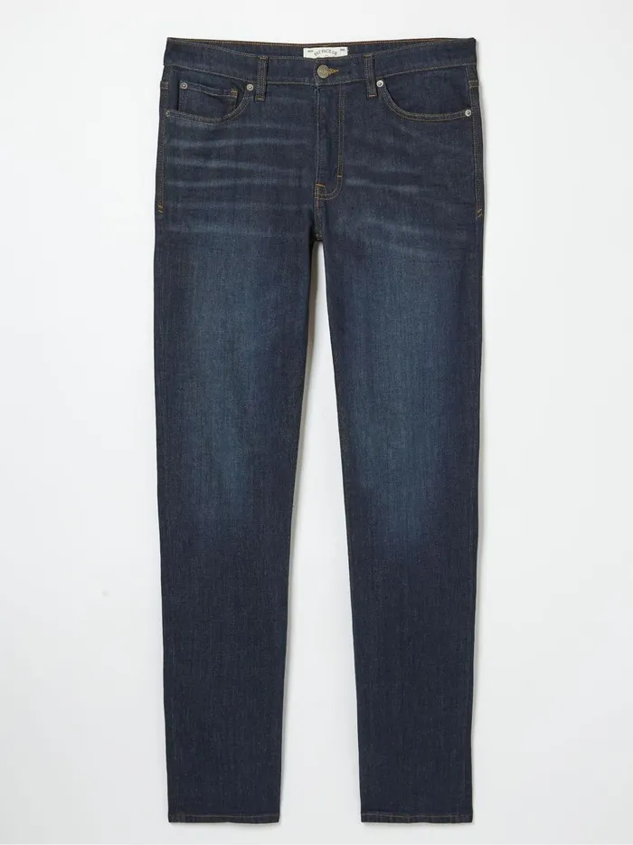 Men Jeans Fat Face Denim Dark Blue Slim Fit Jeans