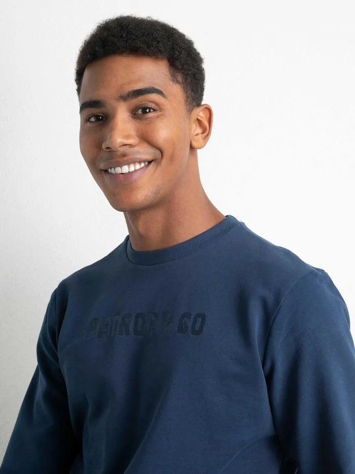Men Knits and Sweats Petrol Industries Comfortable Pullover Petrol Blue