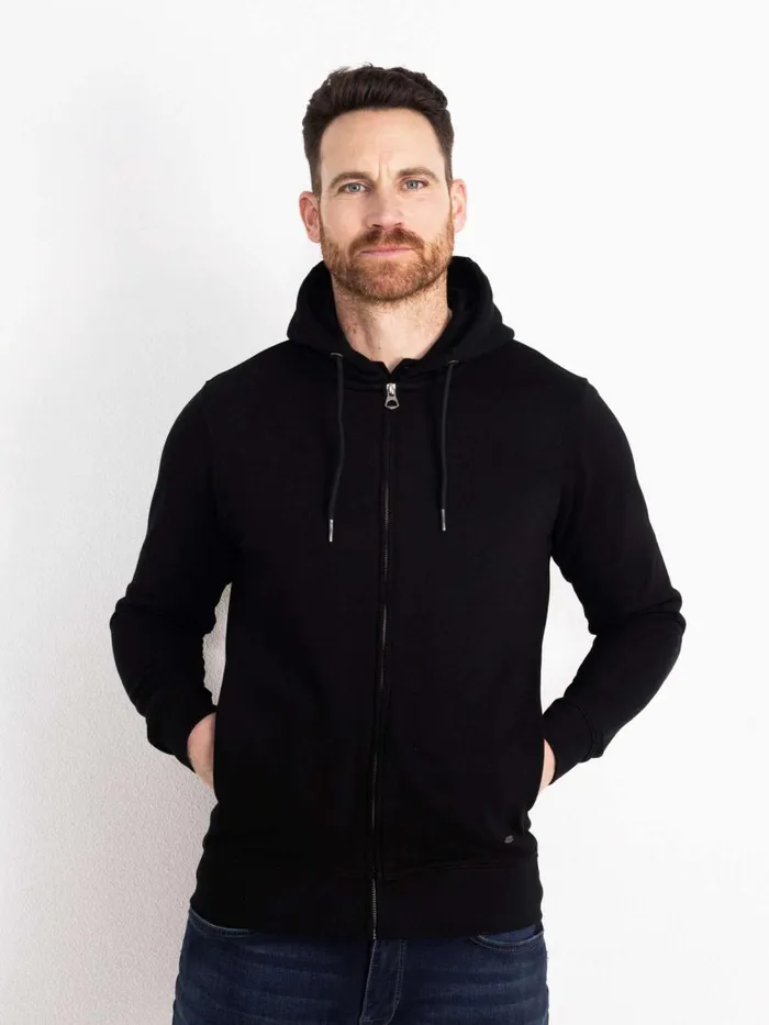 Men Knits and Sweats Petrol Industries Essential Zip Hoodie Black