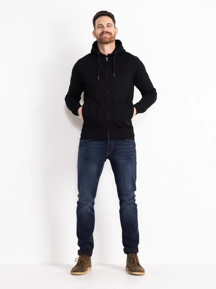 Men Knits and Sweats Petrol Industries Essential Zip Hoodie Black