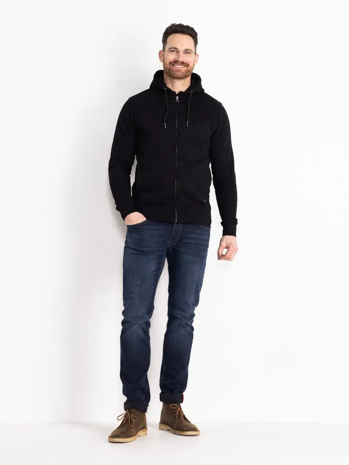 Men Knits and Sweats Petrol Industries Essential Zip Hoodie Black