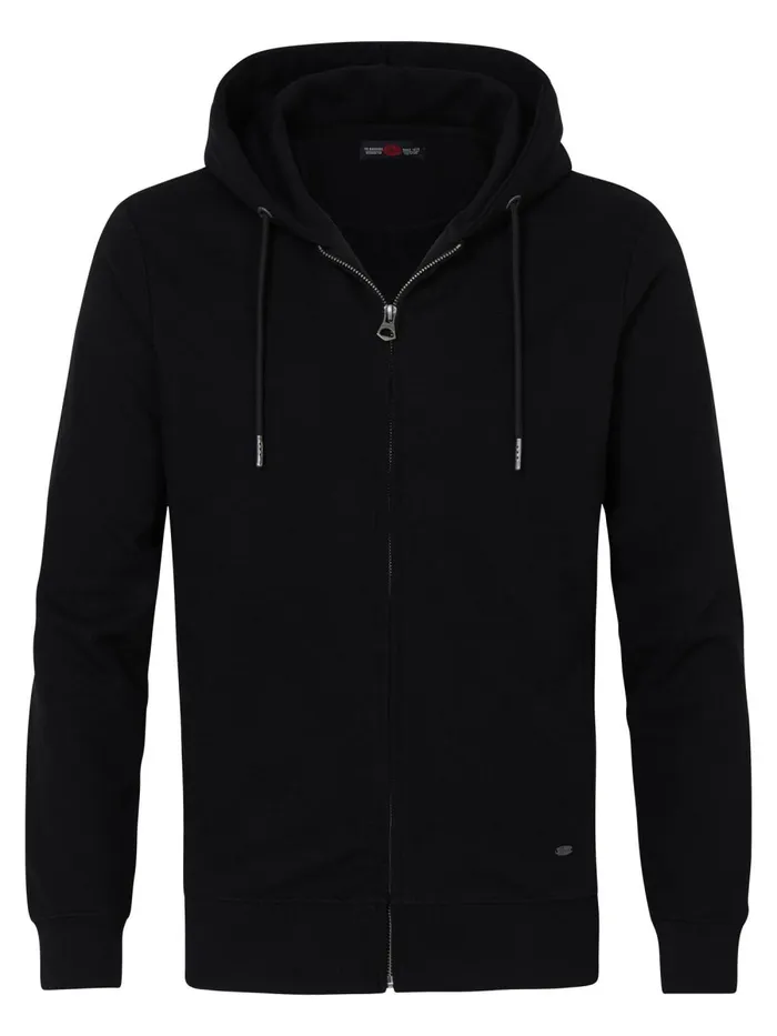 Men Knits and Sweats Petrol Industries Essential Zip Hoodie Black