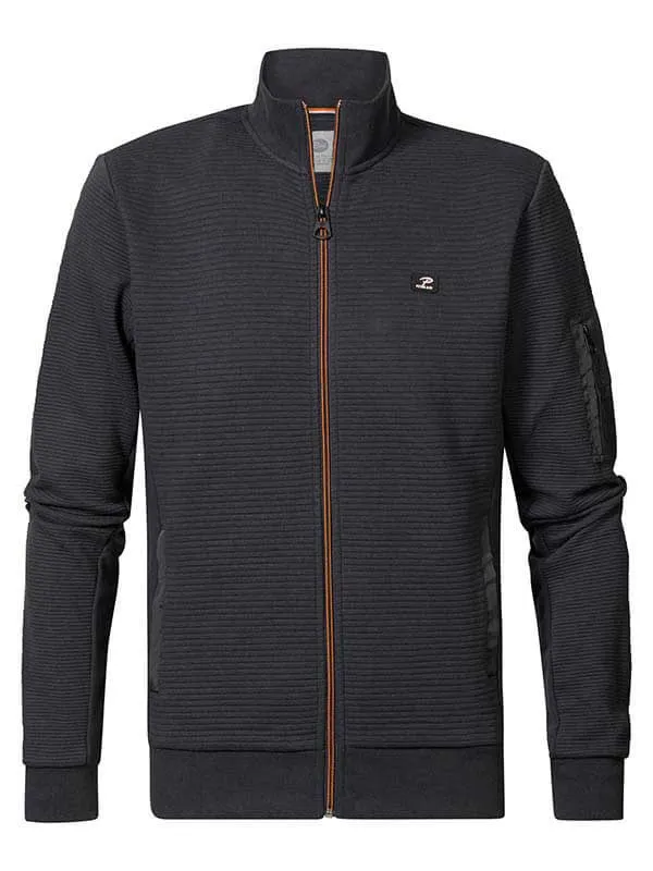 Men Knits and Sweats Petrol Industries Sporty Cardigan Raven Grey