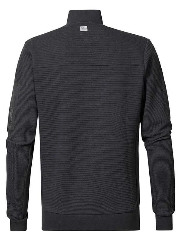 Men Knits and Sweats Petrol Industries Sporty Cardigan Raven Grey