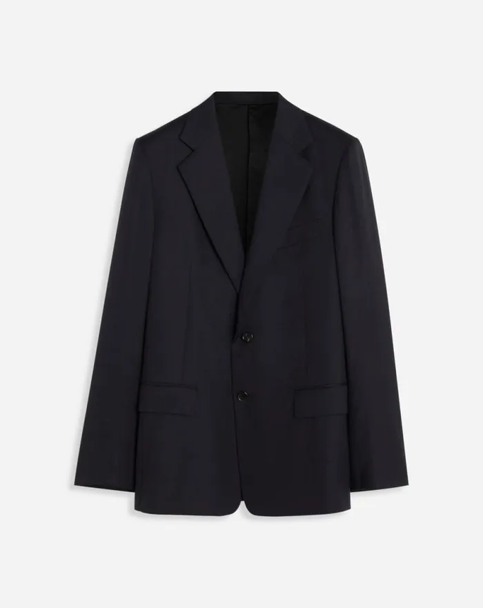 Men Lanvin Coats and Jackets Singlebreasted Flap Pockets Jacket Navy Blue