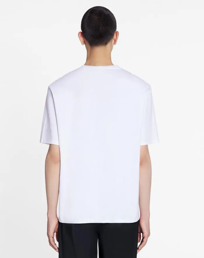 Men Lanvin Tshirts and Polos Unisex Lanvin Logo Tshirt Optic White Men Lanvin Tshirts and Polos Unisex Lanvin Logo Tshirt Optic White