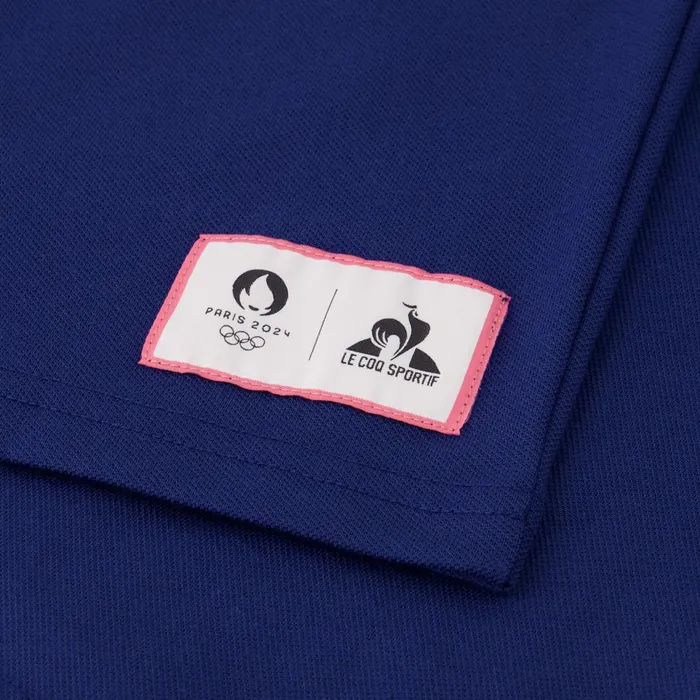 Men Le Coq Sportif Polos Shirts Paris 2024 Polo Shirt Blue Depths