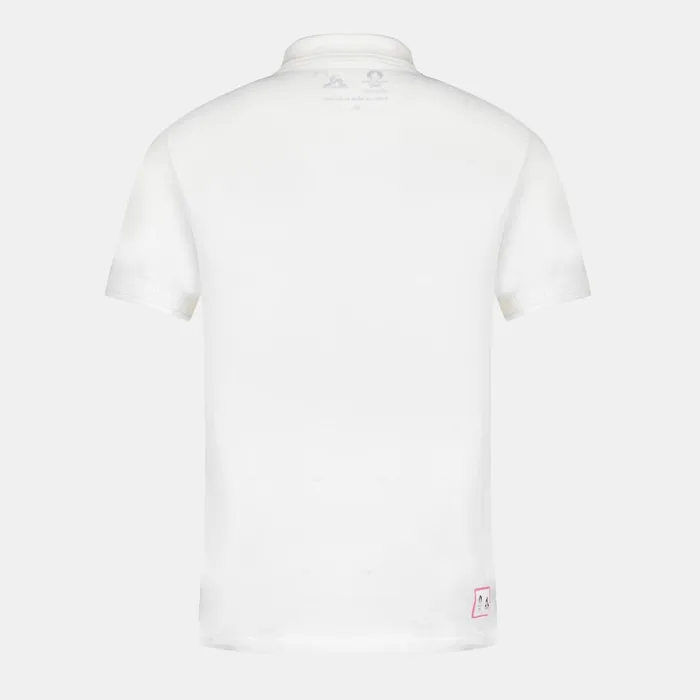 Men Le Coq Sportif Polos Shirts Paris 2024 Polo Shirt Marshmallow