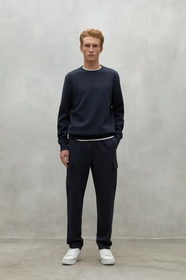Men Navy Blue Arles Sweatshirt Ecoalf Sweatshirts