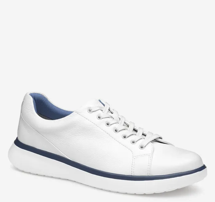 Men Oasis LaceToToe White Full Grain JohnstonandMurphy LaceUps