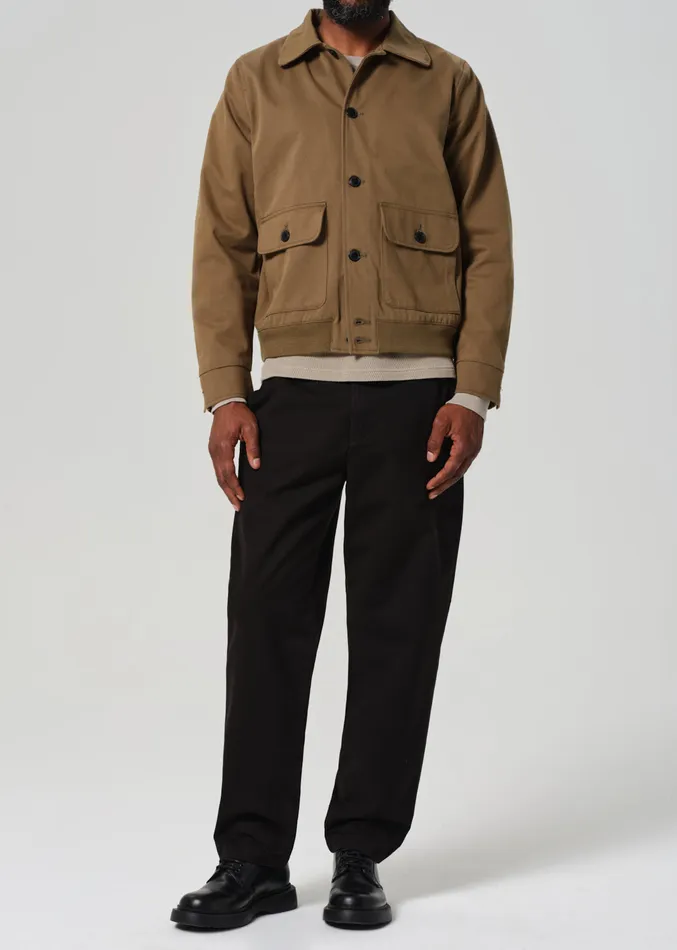 Men Pants Citizens Of Humanity Flat Front Chino In Black