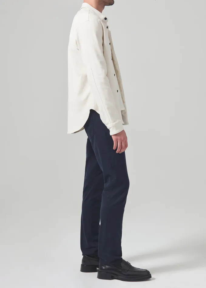 Men Pants Citizens Of Humanity London Tapered Slim Stretch Sateen In True Navy