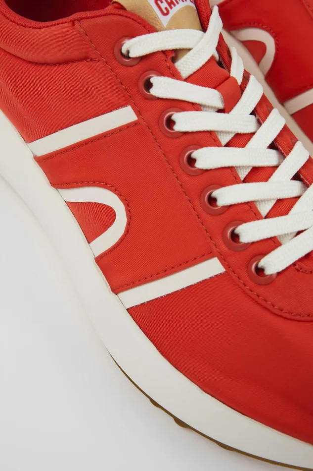 Men Pelotas Athens Red Textile Sneaker Camper Sneakers