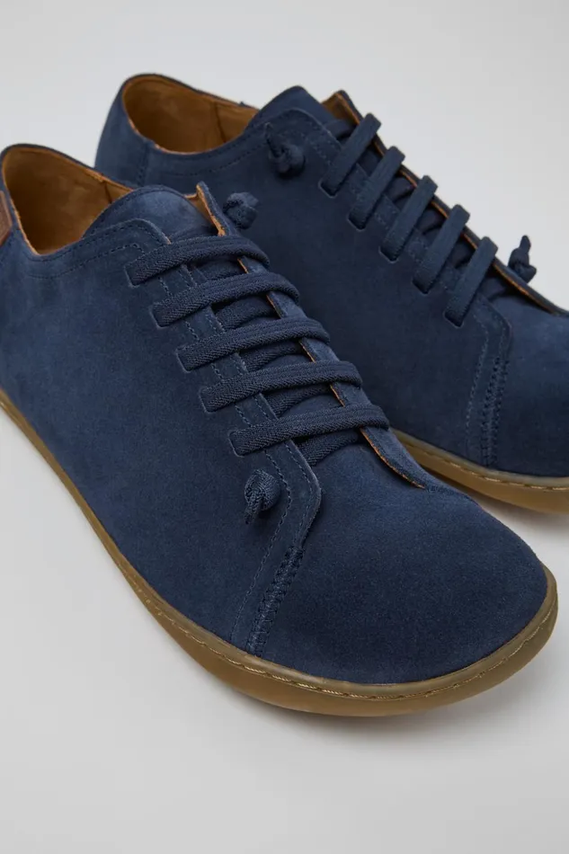 Men Peu Blue Nubuck Shoes Camper Casual Shoes