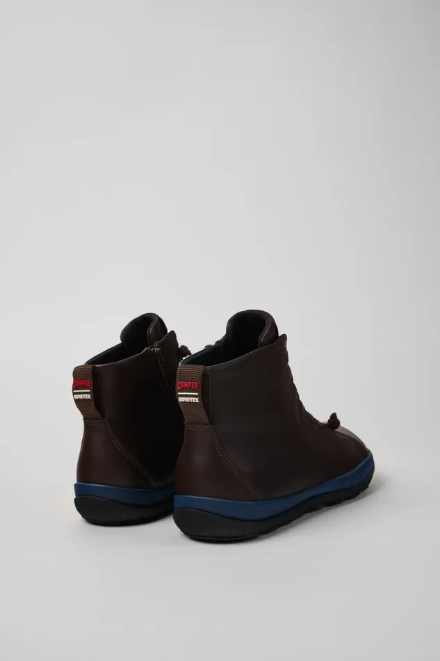Men Peu Pista GORETEX Brown Leather Ankle Boots Camper Ankle Boots Men Peu Pista GORETEX Brown Leather Ankle Boots Camper Ankle Boots