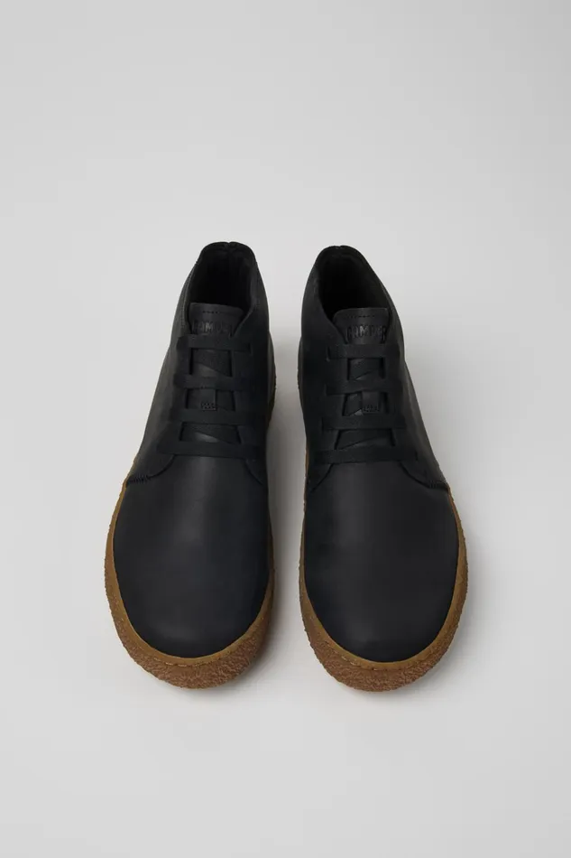 Men Peu Terreno Black Nubuck Desert Boot Camper Ankle Boots Men Peu Terreno Black Nubuck Desert Boot Camper Ankle Boots