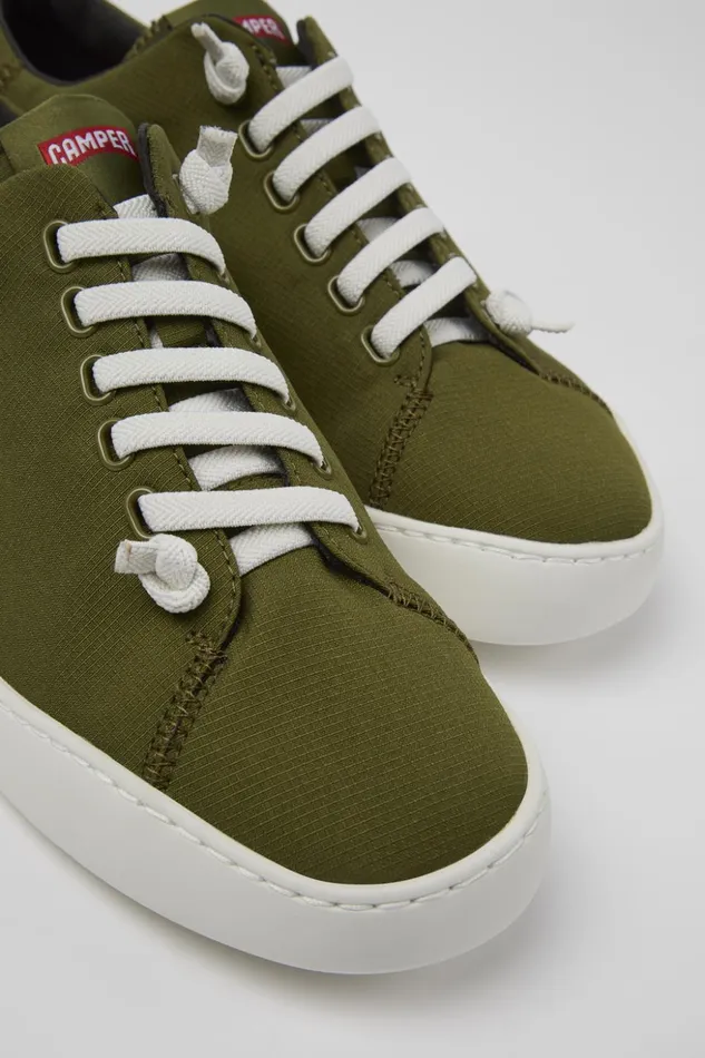 Men Peu Touring Green Textile Sneaker Camper Casual Shoes