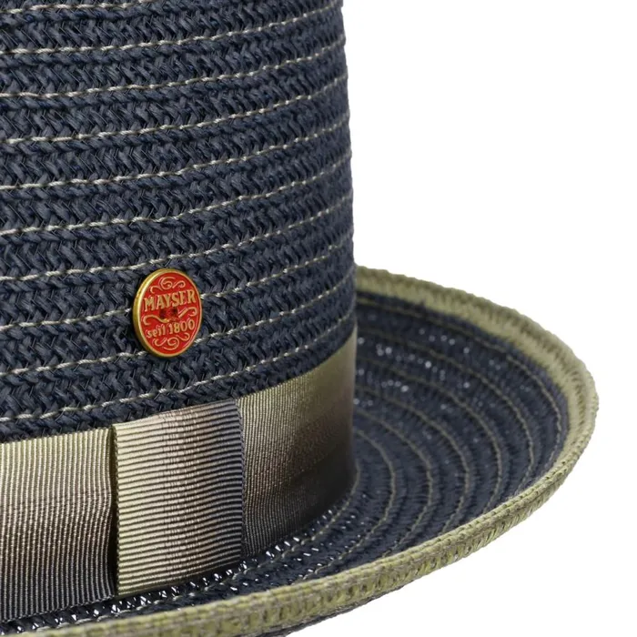 Men Pork Pie Hats Mayser Andy Pork Pie Straw Hat Blue Men Pork Pie Hats Mayser Andy Pork Pie Straw Hat Blue