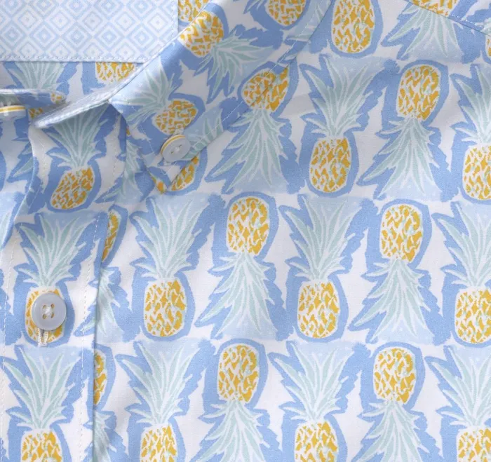 Men Printed Cotton ShortSleeve Shirt Bluemulti Pineapple JohnstonandMurphy ShortSleeve Shirts Men Printed Cotton ShortSleeve Shirt Bluemulti Pineapple JohnstonandMurphy ShortSleeve Shirts