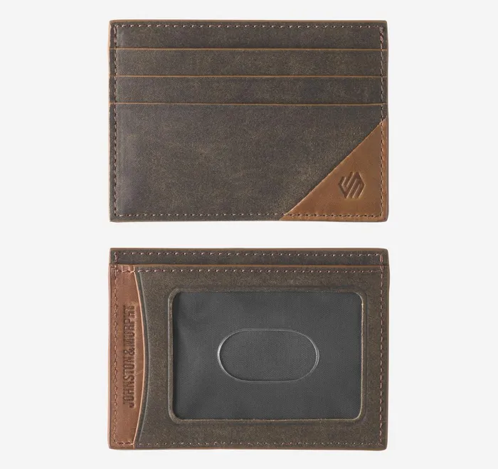 Men Rhodes Weekender Case Browntan Antique Cotton JohnstonandMurphy Wallets