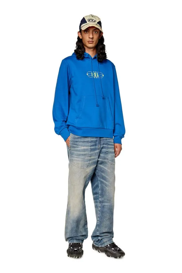 Men SGinnHoodK35 Blue Diesel Sweaters
