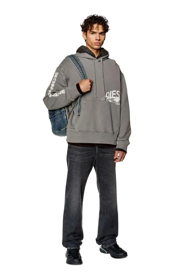 Men SMacsHoodL1 Grey Diesel Sweaters