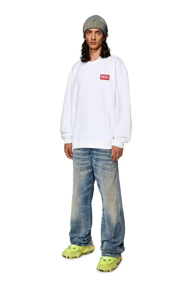 Men SNlabelL1 White Diesel Sweaters