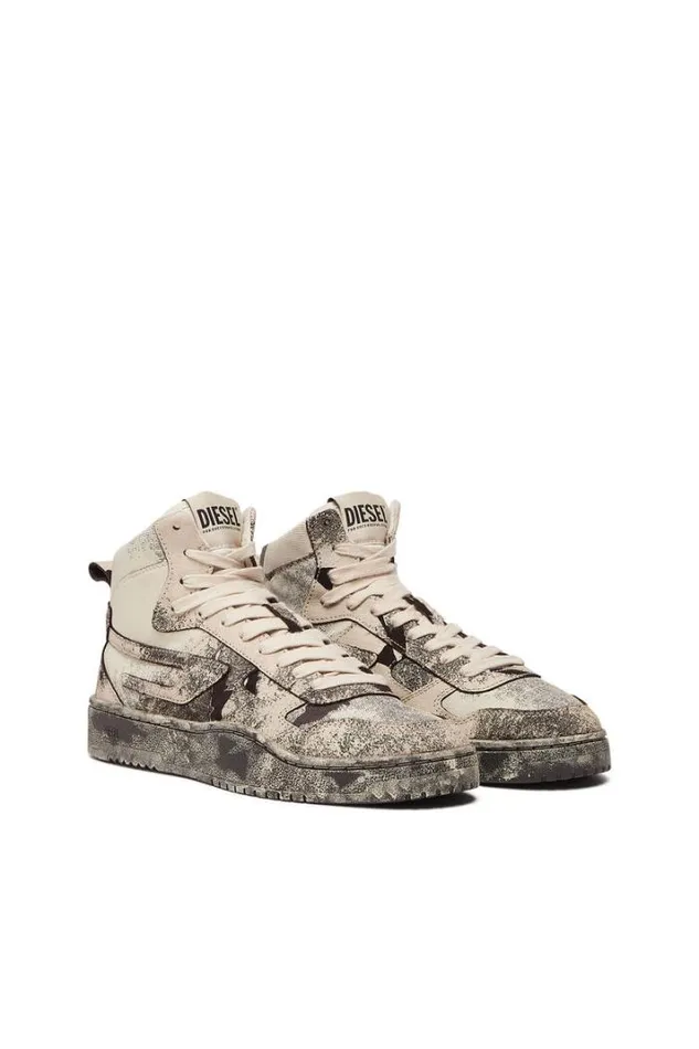 Men SUkiyo V2 Mid Pinkblack Diesel Sneakers