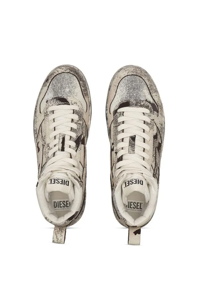 Men SUkiyo V2 Mid Pinkblack Diesel Sneakers