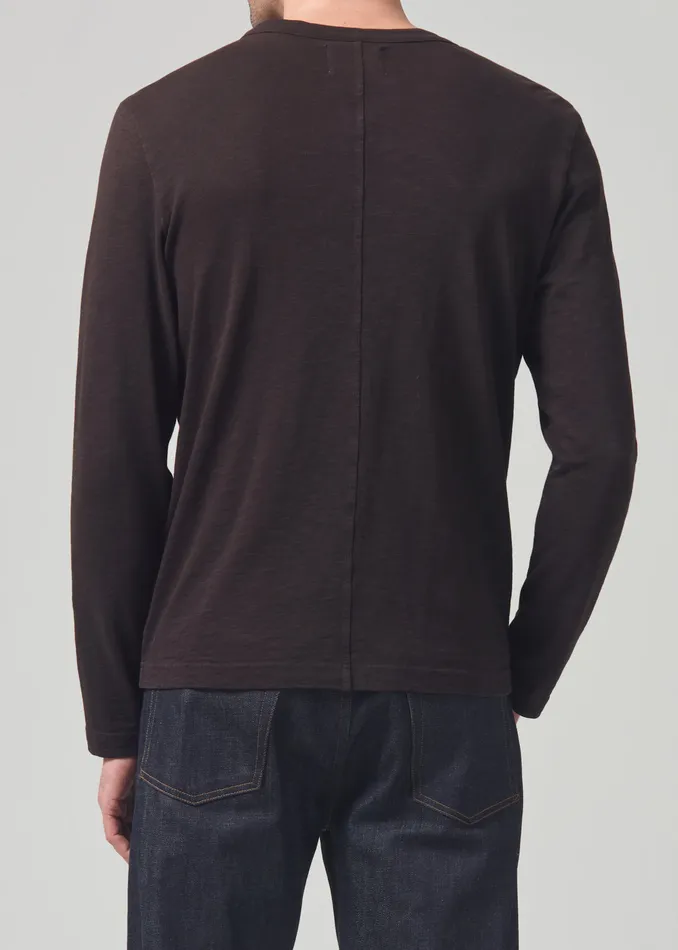 Men Shirts Citizens Of Humanity Classic Henley In Barrister