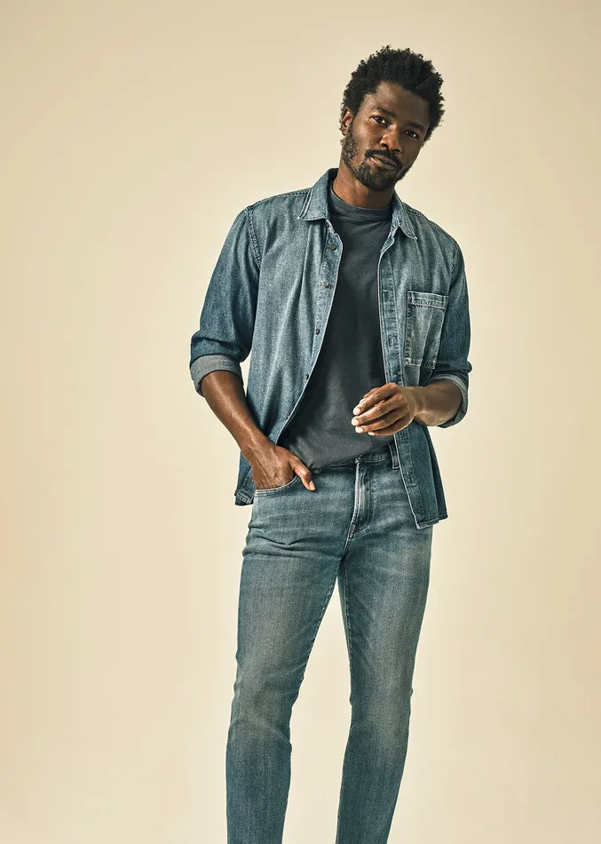 Men Shirts Citizens Of Humanity Rework Shirt Chambray In Nile