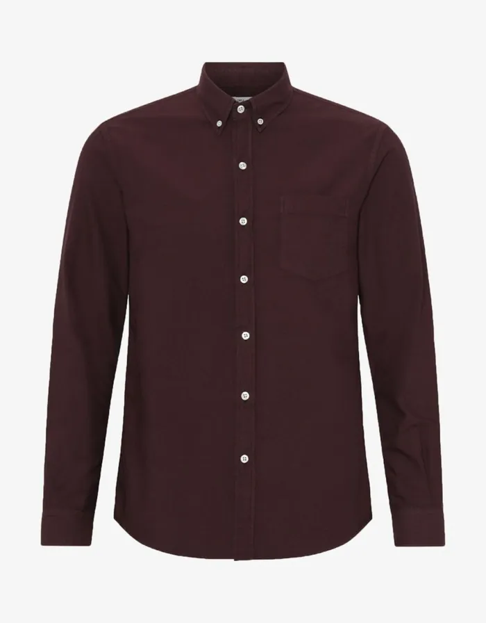Men Shirts Colorful Standard Organic Button Down Shirt Oxblood Red