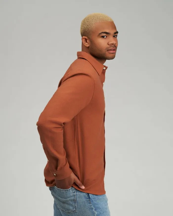 Men Shirts Colorful Standard Organic Flannel Shirt Dusty Olive