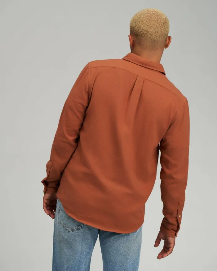 Men Shirts Colorful Standard Organic Flannel Shirt Dusty Olive