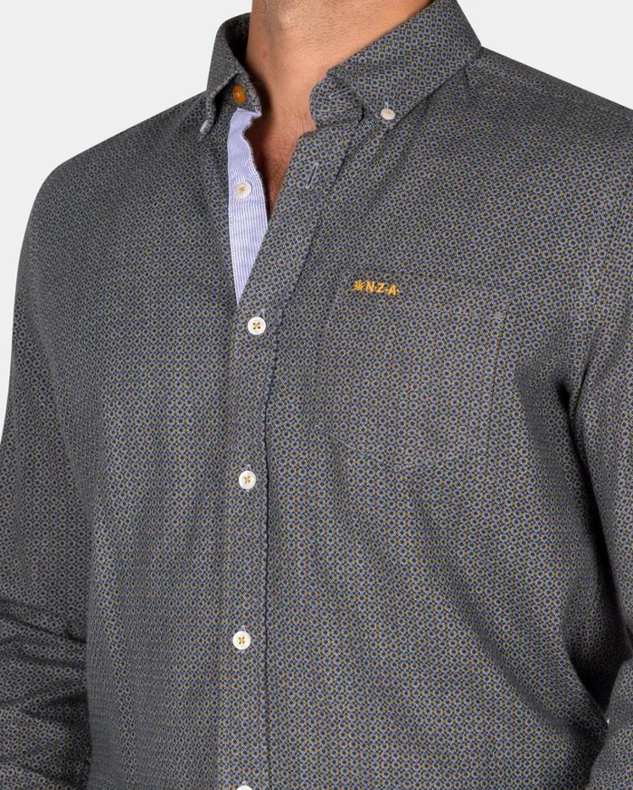 Men Shirts NZA New Zealand Auckland GreyBlue Flannel Shirt 8211 Tin Blue Men Shirts NZA New Zealand Auckland GreyBlue Flannel Shirt 8211 Tin Blue