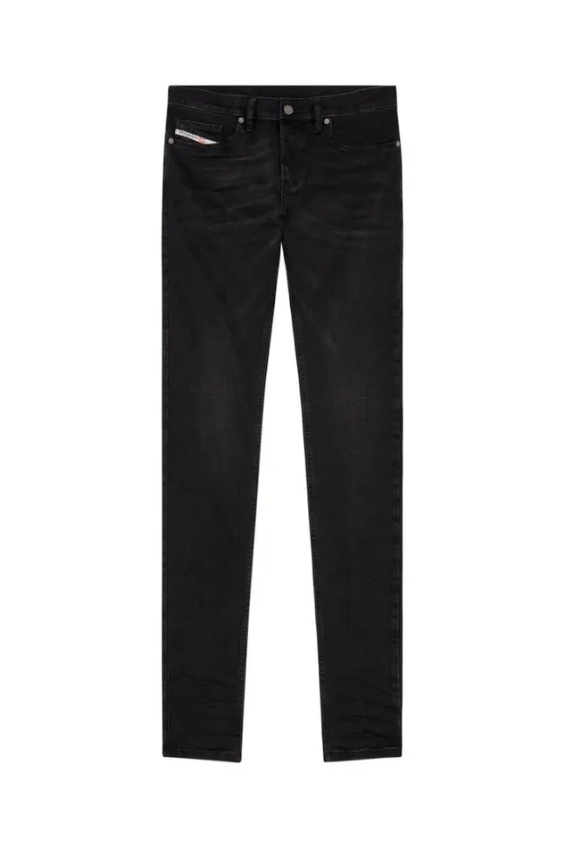 Men Slim Jeans DLuster 0ihau Blackdark Grey Diesel Slim Men Slim Jeans DLuster 0ihau Blackdark Grey Diesel Slim