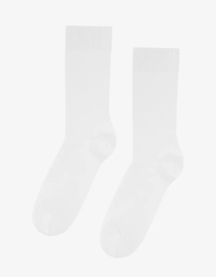 Men Socks and Colorful Standard Classic Organic Sock Optical White